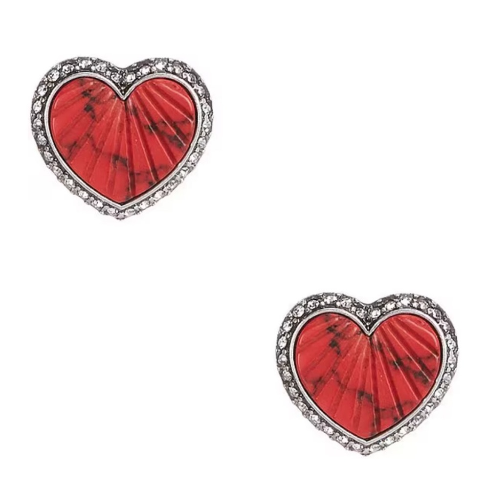 Patricia Nash Heart Button Stud Earrings